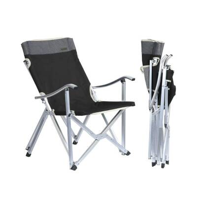 Katlanır Kamp Piknik Sandalyesi - Madfox Dachuan - Siyah - 547213 - Taşıma Çantalı - 2