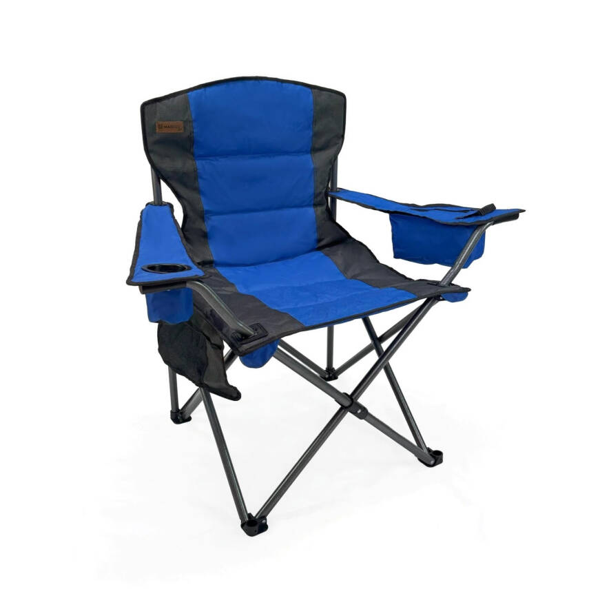 Katlanır Kamp Piknik Sandalyesi - Madfox Echo - Bardaklıklı - Mavi - 547287 - Taşıma Çantalı - 1