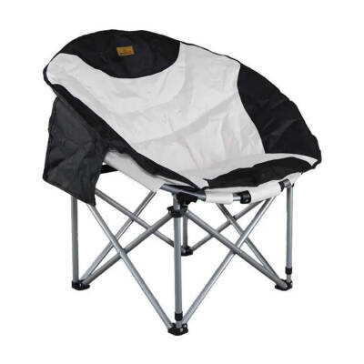 Katlanır Kamp Piknik Sandalyesi - Madfox Moonchair Deluxe - Siyah/Gri - 547212 - Taşıma Çantalı - 1