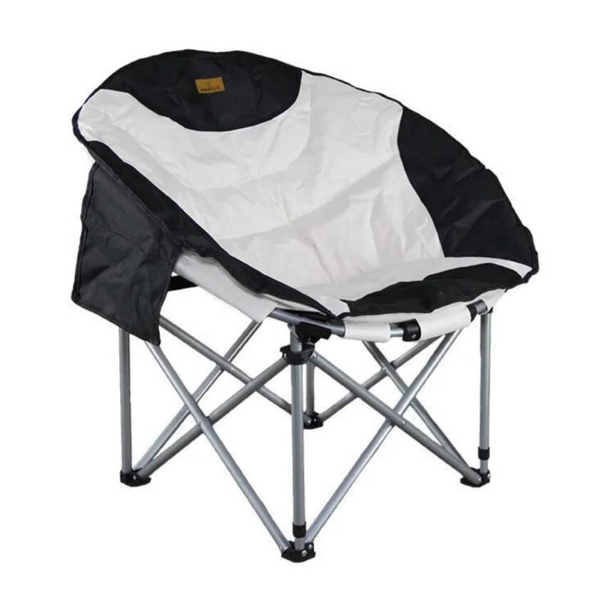 Katlanır Kamp Piknik Sandalyesi - Madfox Moonchair Deluxe - Siyah/Gri - 547212 - Taşıma Çantalı - 1