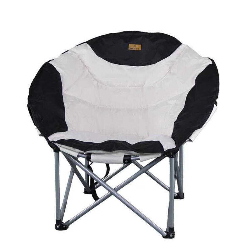 Katlanır Kamp Piknik Sandalyesi - Madfox Moonchair Deluxe - Siyah/Gri - 547212 - Taşıma Çantalı - 2