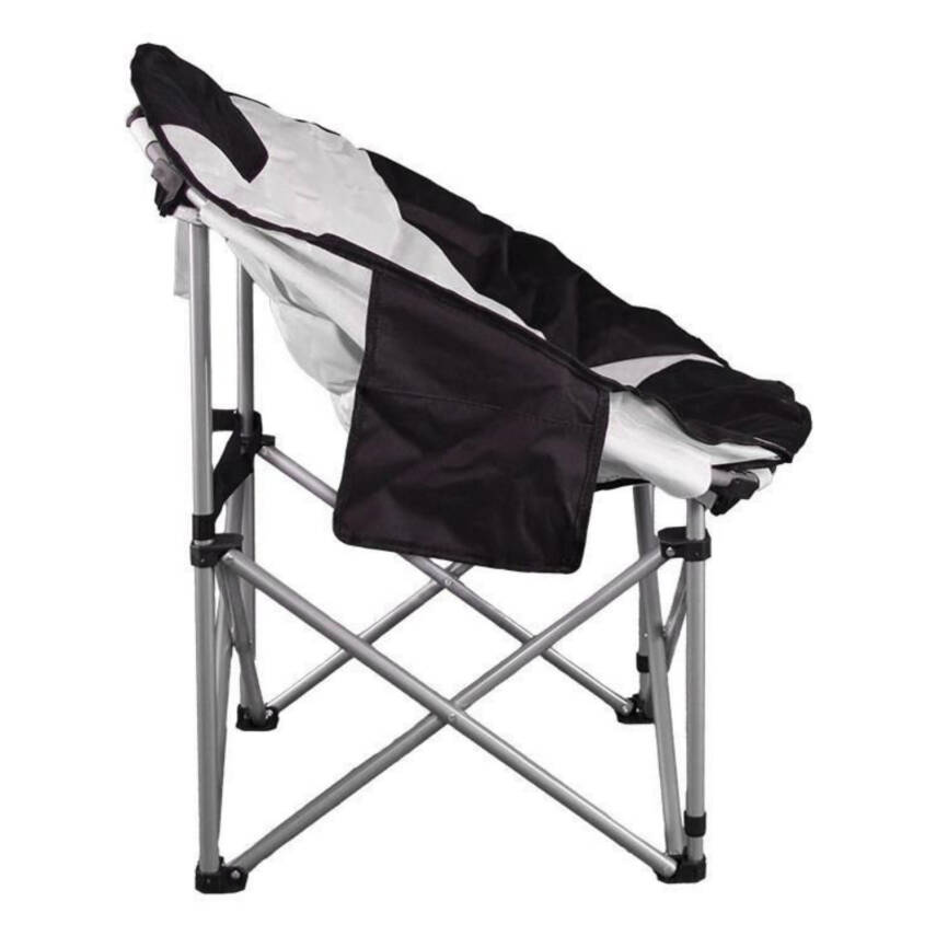 Katlanır Kamp Piknik Sandalyesi - Madfox Moonchair Deluxe - Siyah/Gri - 547212 - Taşıma Çantalı - 3