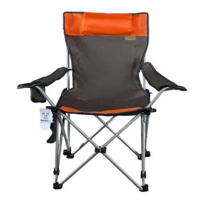Katlanır Kamp Sandalyesi - Şezlong - Madfox Prowler - 3 Kademeli - Kahve/Turuncu - Taşıma Çantalı - 4