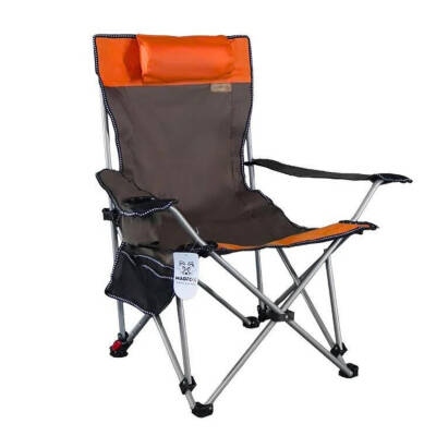 Katlanır Kamp Sandalyesi - Şezlong - Madfox Prowler - 3 Kademeli - Kahve/Turuncu - Taşıma Çantalı - 3