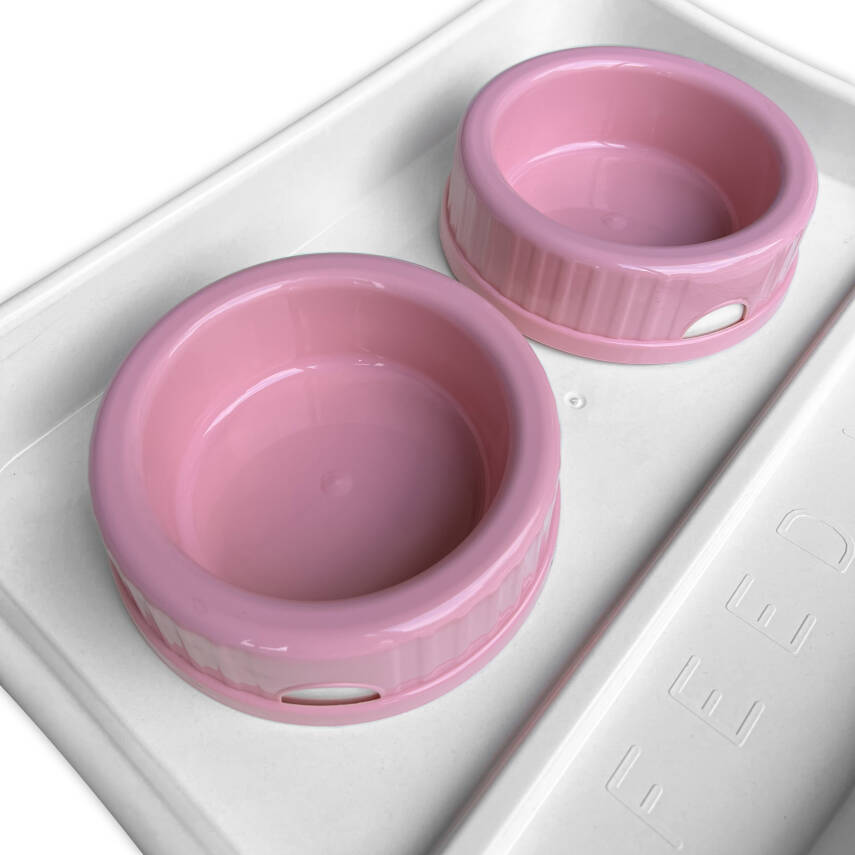 Kedi/Köpek Lüks Mama Seti - Pembe Şıklıkta Beslenme Keyfi - 3