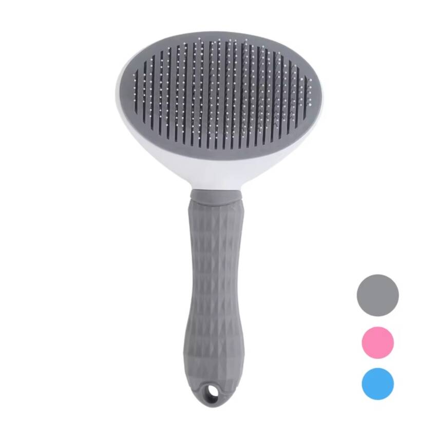 Kedi Tarağı - Otomatik Temizlenen Tuşlu - Gri - 1