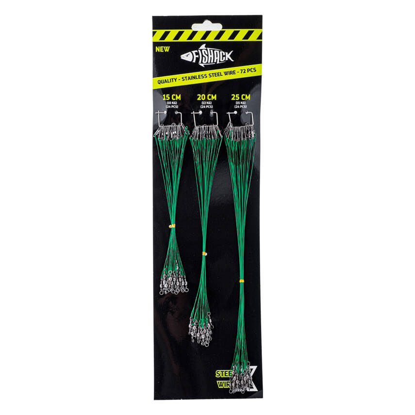 Klipsli Fırdöndülü Çelik Tel - Fishack WireX - 72'li Kartela Set - 1