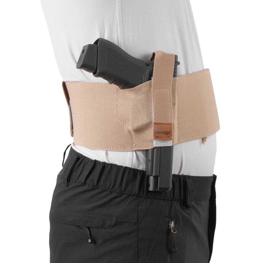 Korse Tabanca Kılıfı - Savage - Şarjörlü/Kelepçeli - Kum - 1
