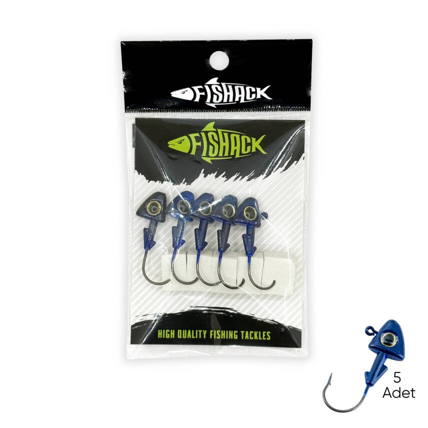 Kurşunlu Jighead Zoka - 6g - Fishack - Mavi (XHA07) - 5 Adet - 1