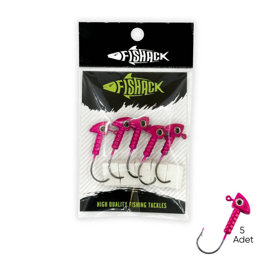 Kurşunlu Jighead Zoka - 7g - Fishack - Pembe (XHA06) - 5 Adet - 1