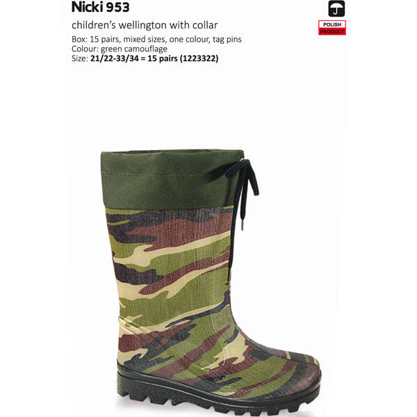 Lemigo Nicki Kamuflaj Çocuk Çizmesi (953) - 1