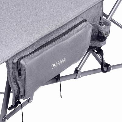 Letto Katlanabilir Kamp Yatağı & Kampet - Orcamp -Cepli - Gri - OUT-2361 - 6