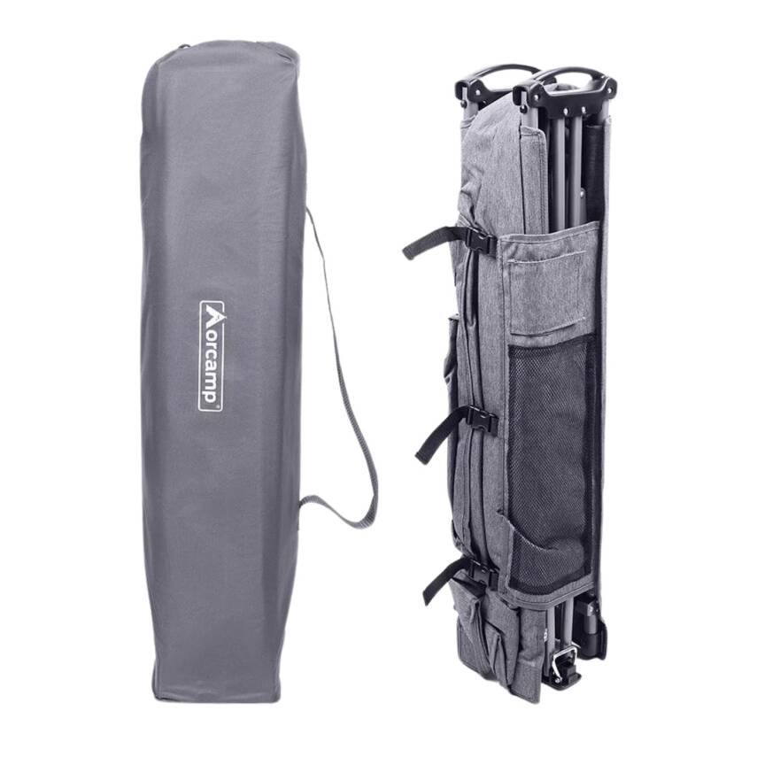 Letto Katlanabilir Kamp Yatağı & Kampet - Orcamp -Cepli - Gri - OUT-2361 - 9
