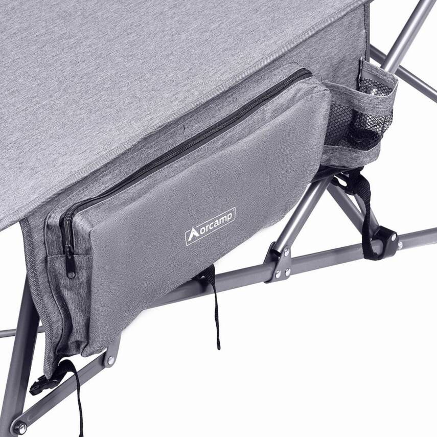 Letto Katlanabilir Kamp Yatağı & Kampet - Orcamp - Cepli - Gri - OUT-2361 - 2