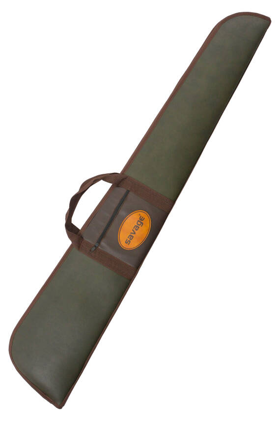 Lüks Savage Tüfek Kılıfı - Cepli - Haki Deri - 66 Namlu - 1