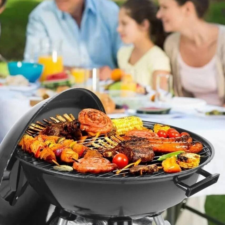 Madfox Cook Taşınabilir Kömür Barbekü Mangal - Kırmızı/Siyah - 4