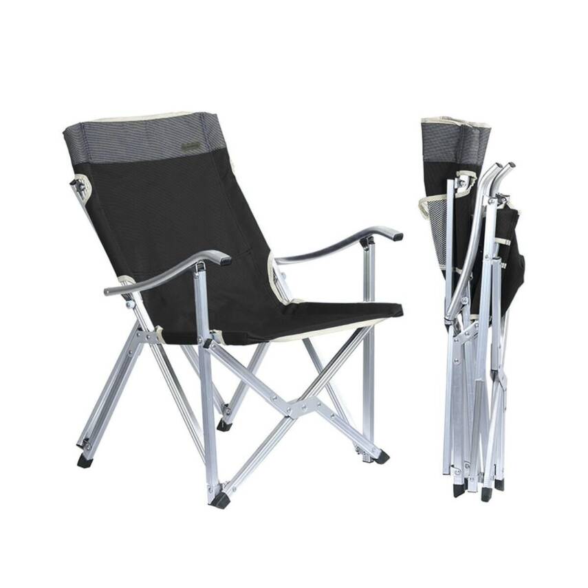 Madfox Dachuan Katlanır Kamp Piknik Sandalyesi - Siyah - Taşıma Çantalı - 2