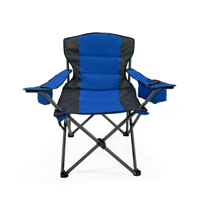 Madfox Echo Katlanır Kamp Piknik Sandalyesi - Mavi - Bardaklıklı ve Taşıma Çantalı - 3