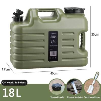 Madfox Galon Air PE 18 Litre Yeşil Musluklu Su Bidonu - 2