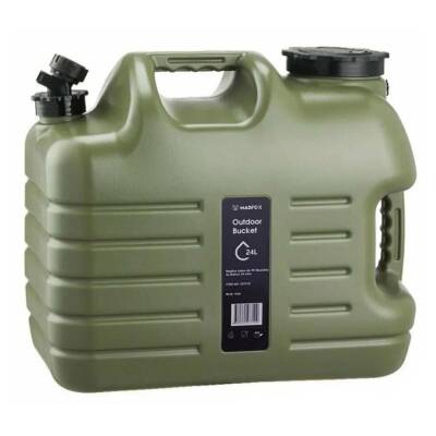 Madfox Galon Air PE 24 Litre Yeşil Su Deposu - Musluklu Taşınabilir Bidon - 1