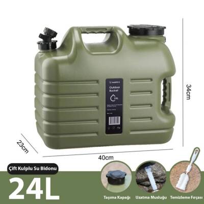 Madfox Galon Air PE 24 Litre Yeşil Su Deposu - Musluklu Taşınabilir Bidon - 2
