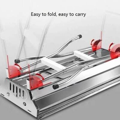 Portatif Katlanabilir Mangal - Madfox Grilmate BBQ - Silver - 547307 - 5