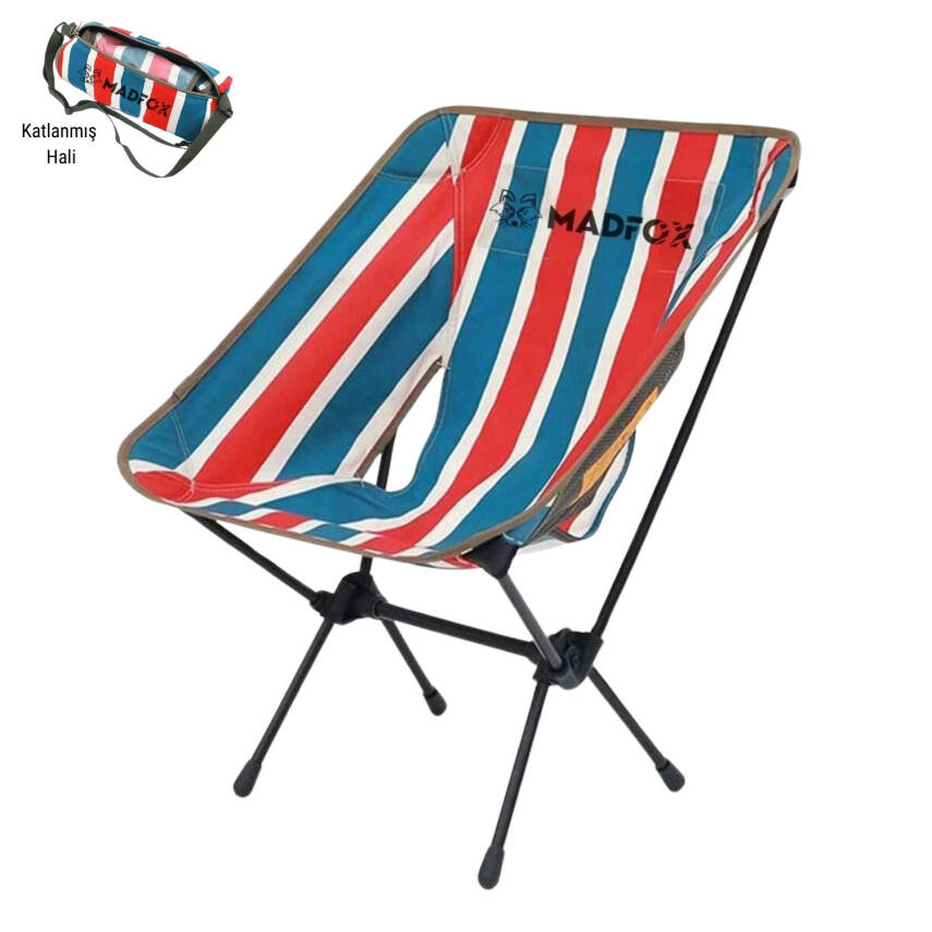 Madfox Infinity Ultralight Katlanır Kamp Piknik Sandalyesi - R.Çizgili - 1