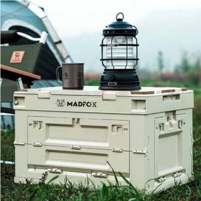 Madfox Katlanabilir Kamp Saklama Kutusu - 60 LT - Haki - 5