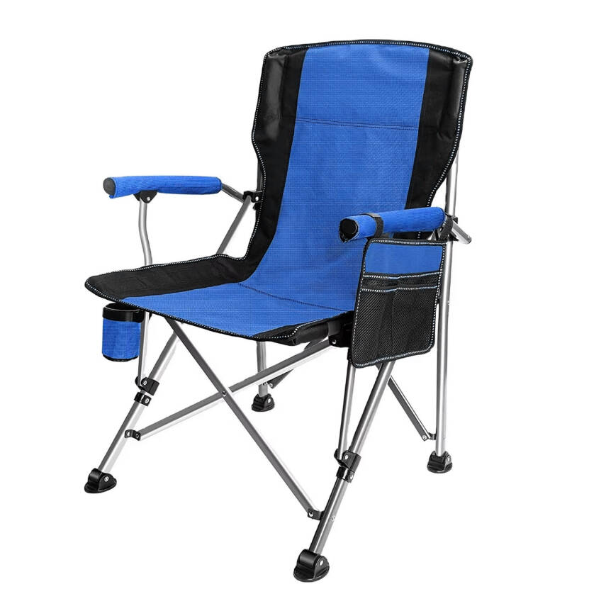 Madfox Roxy Katlanır Kamp Piknik Sandalyesi - Mavi/Siyah - Taşıma Çantalı - 1