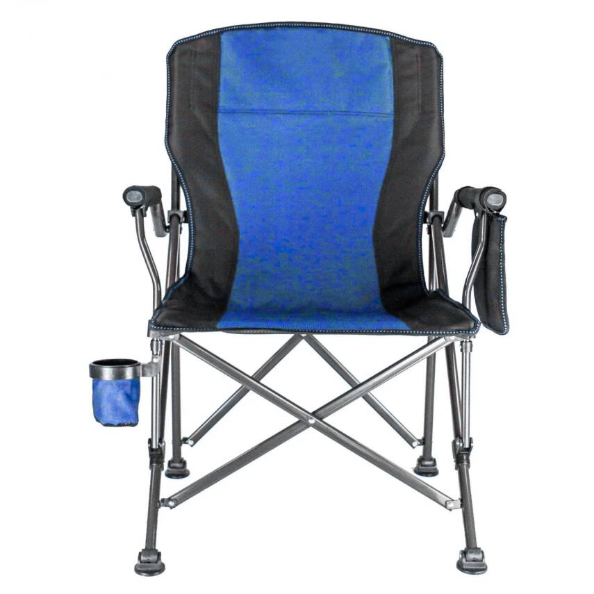Madfox Roxy Katlanır Kamp Piknik Sandalyesi - Mavi/Siyah - Taşıma Çantalı - 2