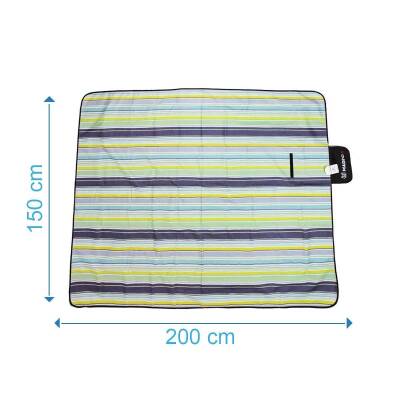 Madfox Skyloft Su Geçirmez Piknik Kamp Örtüsü - Blue Stripe - 4