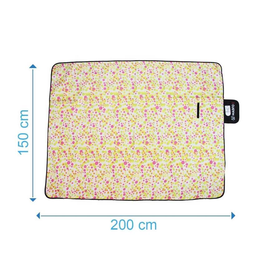 Madfox Skyloft Su Geçirmez Piknik Kamp Örtüsü - Green Polka Dot - 5