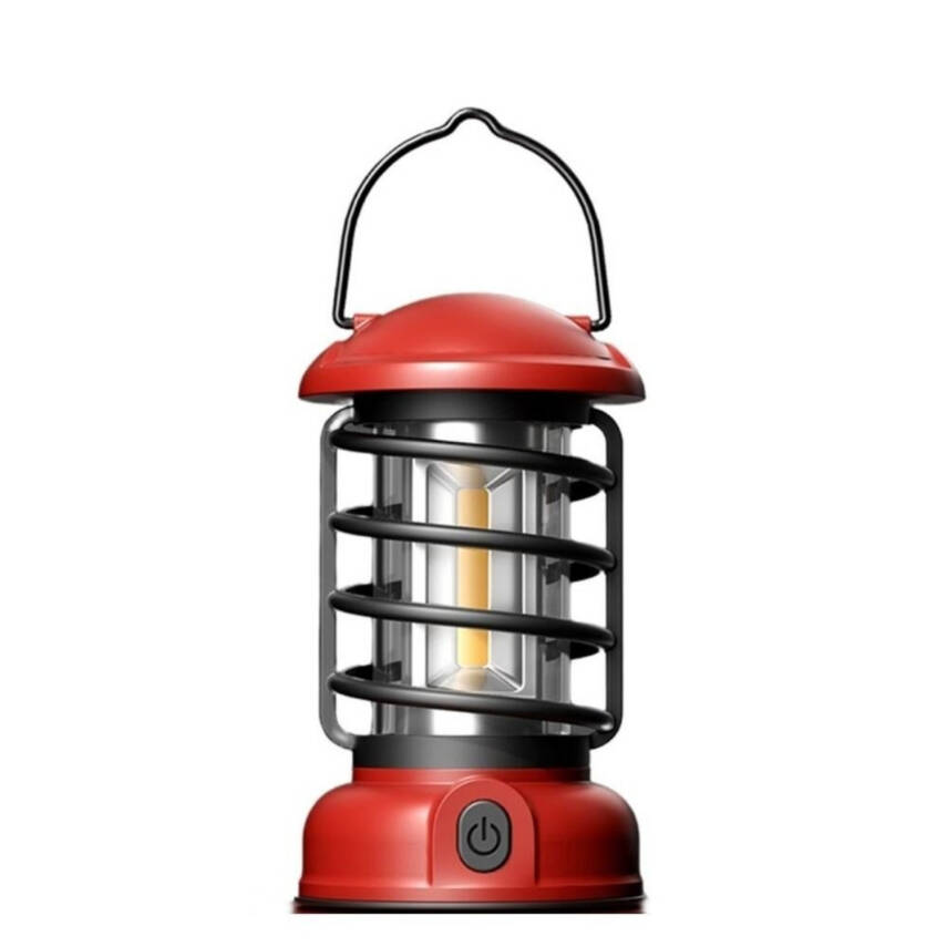 Madfox Vintage Glamping Kamp Lambası - 300 Lümen - Kırmızı - 1