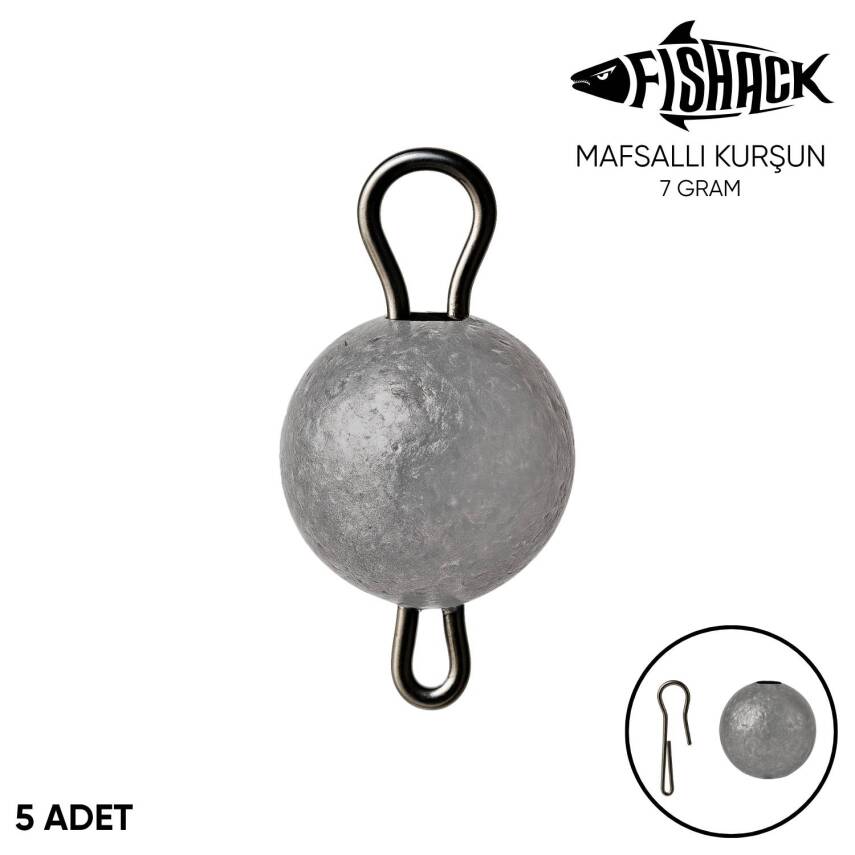 Mafsallı Kurşun - Hareketli İğne Kurşunu - Fishack - 7 Gram - 5'li Paket - 1