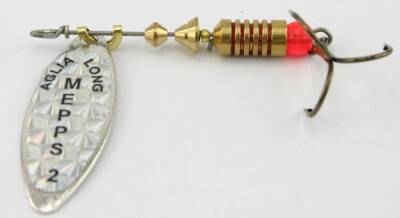 Mepps Aglia Long Rainbow Gümüş Yaprak No:4 - Alabalık ve Turna Balık Avı Kaşığı