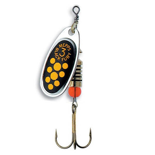 Alabalık Turna Döner Olta Kaşık - Mepps Black Fury - Gümüş-Sarı No:2 - 1