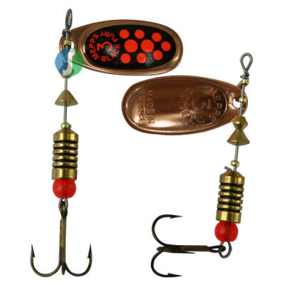 Alabalık Turna Döner Olta Kaşık - Mepps Black Fury Bakır-Portakal No:3