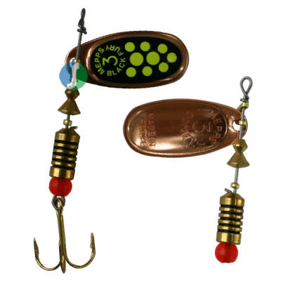 Alabalık Turna Döner Olta Kaşık - Mepps Black Fury Bakır-Yeşil No:2