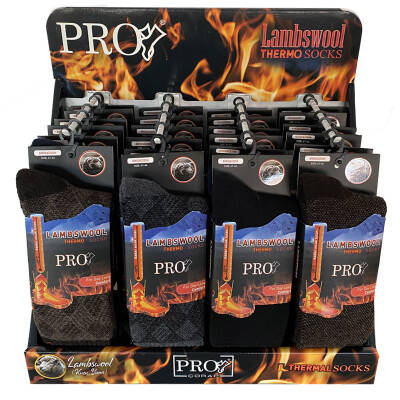 Mix Lambswool Termo Erkek Çorabı 24'lü Stand