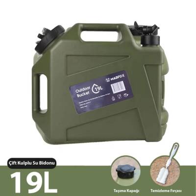 Musluklu Su Bidonu - Madfox Galon Air PE - 19 Litre - Yeşil - 547311 - 2