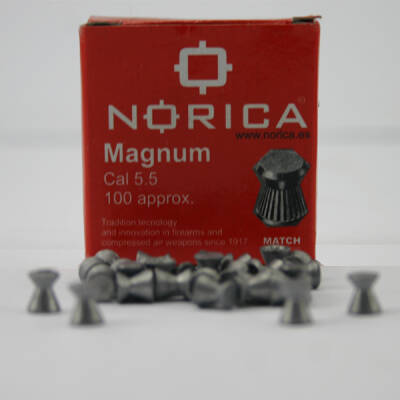 Norica Magnum 5.5mm Havalı Tüfek Saçması - 100 Adet - Yüksek Vuruş Gücü