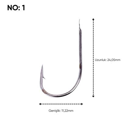 Olta İğnesi - Fishack 505 - No: 1  (1000'li Paket) - 3