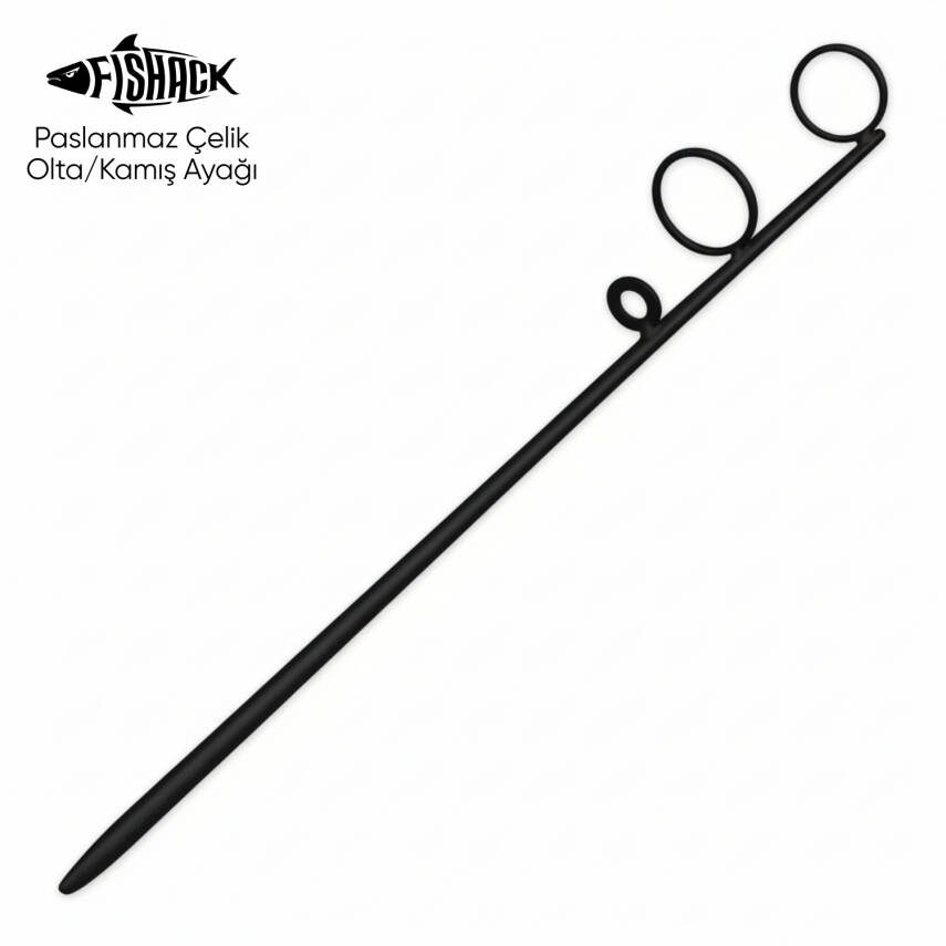 Olta Kamış Ayağı - Paslanmaz Çelik - Fishack - Siyah - 1