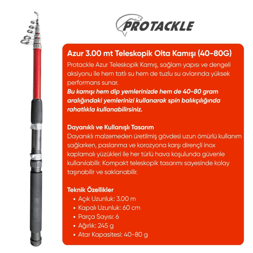 Olta Seti - 300cm Olta Kamışı ve 4000'lik Makine ile Balık Avına Hazır! - 3