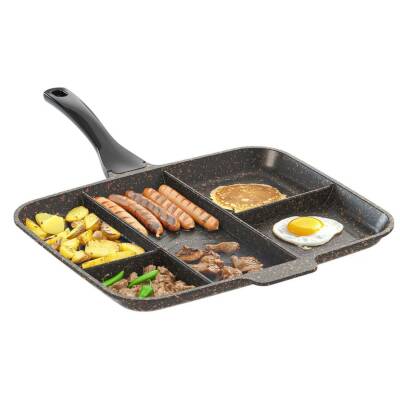 Orcamp 5 Gözlü Granit Tava - Kamp ve Ev İçin Mükemmel Çözüm - 3