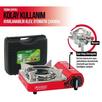 Orcamp CK-506 Portatif Mini Kamp Ocağı - Çantalı Tek Brülör Ocak - 2