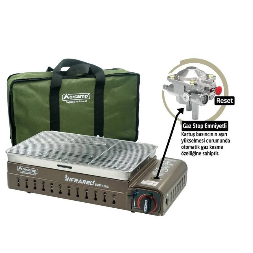 Orcamp Dumansız Portatif Izgara Ocak - Kahverengi (CK-507) - 2