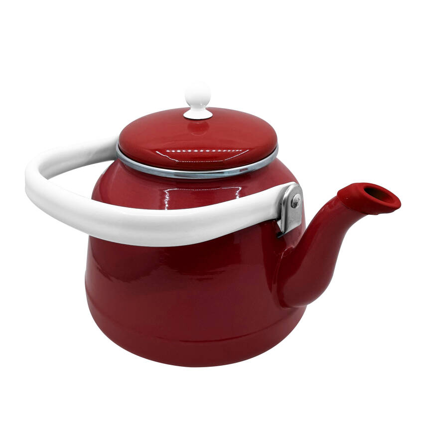 Orcamp Retro Emaye Kırmızı Kamp Çaydanlığı - 5