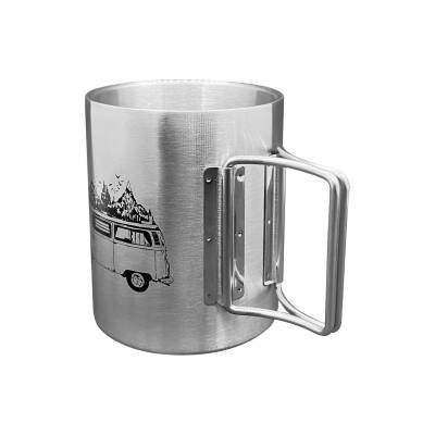 Orcamp Katlanabilir Saplı Çelik Kupa Bardak - 180 ml - Karavan Tipi - 3