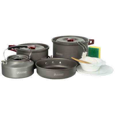 4'lü Kamp Tencere Seti (OUT-1050) - Mutfak Konforunu Yanınızda Taşıyın!